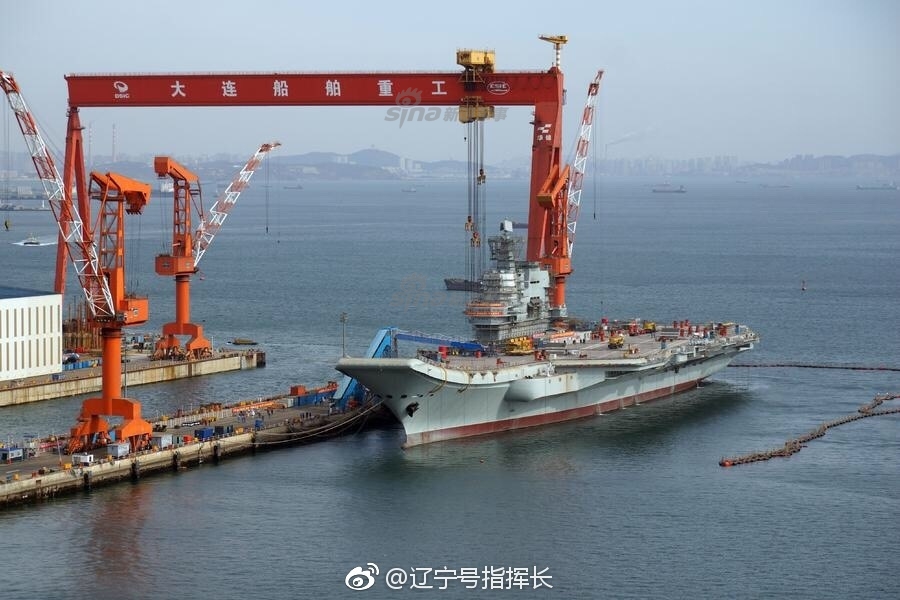 赶快服役！中国首艘国产航母最关键部件安装完毕-新华图闻网